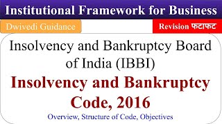 Insolvency and Bankruptcy code 2016 insolvency and bankruptcy board of india IBBI BCom BBA MBA [upl. by Selimah918]