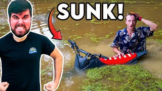 MILLER CRASHED MY DIRTBIKE INTO POND RUINED [upl. by Akiaki]