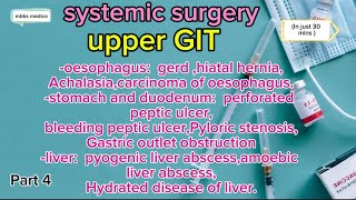 Systemic Surgery  Oesophagus Stomach and Liver  Upper GIT mbbsmedico3814 mbbsmedico medico [upl. by Ajile]