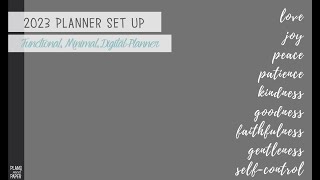 2023 Planner Set Up  Functional Minimal Digital Planner [upl. by Elrod619]