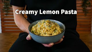 Creamy Garlic Lemon Pasta  One Of The Easiest Pasta Recipes [upl. by Elacsap]