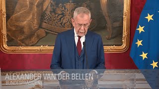 Van der Bellen beauftragt Nehammer mit Regierungsbildung [upl. by Rosena]