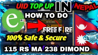 HOW TO DO UID TOP UP IN NEPAL  GARENA FREE FIRE UID TOP UP IN NEPAL KADDU GAMING [upl. by Netneuq]