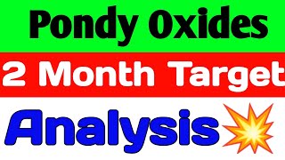 Pondy Oxides share🚀pondy oxides share latest news🔥pondy oxides share analysis [upl. by Theall739]