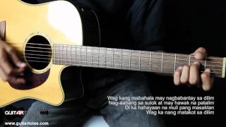 Gloc9  Lando feat Francis M  Guitar Tutee Chords with lyrics [upl. by Nylodam]