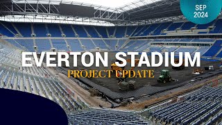 PITCHING IN AT EVERTON STADIUM 🤩  Playing surface takes on new look [upl. by Zeena461]