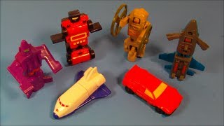 1986 GOBOTS Set of 6 WENDYS TRANSFORMERS FULL COLLECTION VIDEO REVIEW [upl. by Auqeenahs]