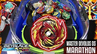 MASTER of Rise MASTER DEVOLOS D5 vs BEYBLADE BURST RISE MARATHON [upl. by Fesuoy]