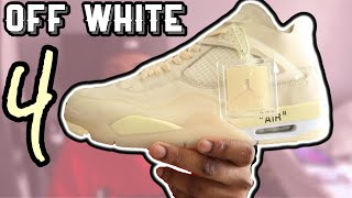 OffWhite X Air Jordan 4 SailReview from UABAT [upl. by Ecnatsnok968]