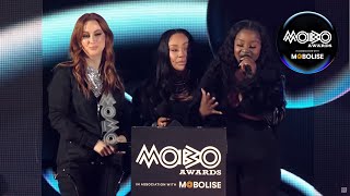 Sugababes  Impact Award acceptance speech at the MOBOAwards  2024 [upl. by Nevla]