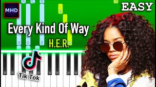 HER  Every Kind Of Way  Piano Tutorial EASY [upl. by Irahk]