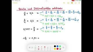 Brüche und Dezimalzahlen in einer Aufgabe addieren mit Brüchen oder mit Dezimalzahlen￼ rechnen [upl. by Ennaylil213]