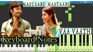 Mastaaru Mastaaru Vaa Vaathi Song Keyboard Notes  GV Prakash Kumar  Dhanush  SIR [upl. by Towill]