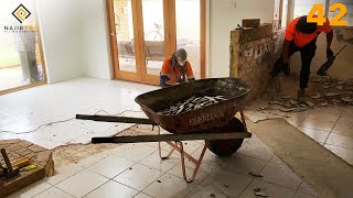 Main Floor  Removing Existing Tile 42 [upl. by Trevlac]