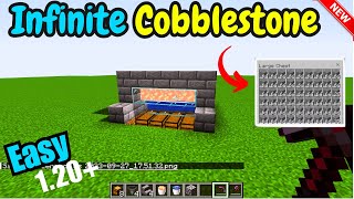 How to build Easy automatic Cobblestone farm minecraft 120 [upl. by Okihcas]