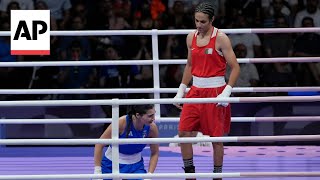 Algerian boxer Imane Khelif faces debate over gender regulations in sports [upl. by Adyeren]