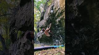 Ransom V6 FA  Muscatatuck Park muscatatuckpark bouldering climbing rockclimbing [upl. by Norrabal]