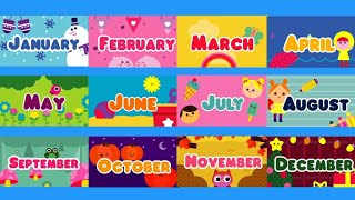 Months of the Year Song  January February March and More Nursery Rhymes for Kids by kids [upl. by Rrats630]