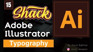 Adobe illustrator Tutorial in Pashto  Lecture 15  Typography [upl. by Hcaz850]