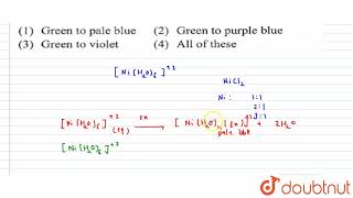 Which of the following colour change occurs when tridentate ligand ethane1 2diamine [upl. by Wadesworth]