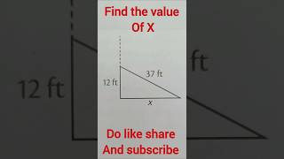 Find the value of x by Pythagoras theorem [upl. by Nanda]