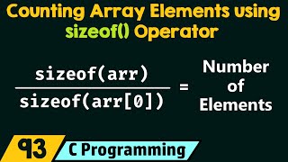 Counting Array Elements using sizeof Operator [upl. by Sasnak295]