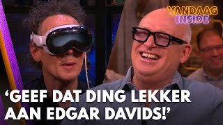 René niet onder indruk van hightech bril van Ben Geef dat ding lekker aan Edgar Davids [upl. by O'Toole]