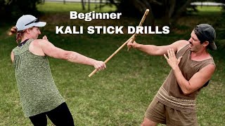 Kali Stick Fighting Basic Drills for Super Beginners  Filipino Kali Martial Arts [upl. by Nomled751]