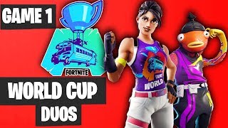 Fortnite World Cup DUO Game 1 Highlights Fortnite World Cup Highlights [upl. by Yadroc]