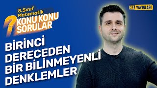 Konu Konu Sorular  8Sınıf Matematik Soru Çözümü Birinci Dereceden Denklemler  LGS 2024  9 [upl. by Zahavi]