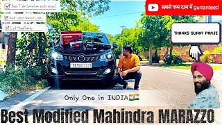 Mahindra MARAZZO Modification  Cardi K4 plus Ambient Light  Active 10” bass tube  myTVS Led setup [upl. by Christel]