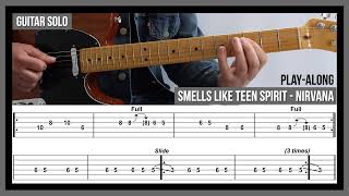 Smells Like Teen Spirit TAB  Guitar Solo  Nirvana [upl. by Enelrahs]