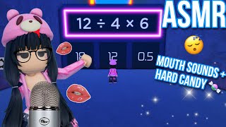 ROBLOX ASMR  Math Obby Mouth Sounds  Eating Hard Candy 🍬💤 [upl. by Nhguaved]