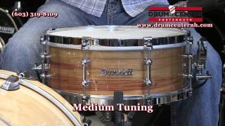 Dunnett Classic MonoPly Snare Drum 55x14  Albino Rosewood [upl. by Om]