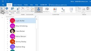 Add a contact in Outlook [upl. by Hendel250]