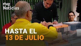 ADELANTO ELECTORAL Los ESPAÑOLES ya pueden solicitar el VOTO por CORREO l RTVE Noticias [upl. by Nellahs]