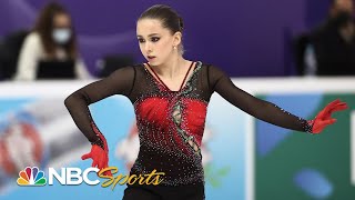 15yearold Kamila Valieva sets TWO world records in stunning free skate  NBC Sports [upl. by Walther]