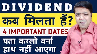 Dividend Dates Explained Declaration Record Ex Dividend Payment Date  ITC Dividend 2020 Dates [upl. by Argela]