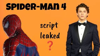 quotTom Holland Leaks SpiderMan 4 Script Details🔥What’s Next for Him amp Zendaya❓ [upl. by Siraj]