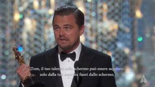 Leonardo DiCaprio winning Best Actor sub ITA [upl. by Yrehcaz]