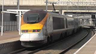 High Speed Trains at Ebbsfleet International 160914 [upl. by Hammond833]