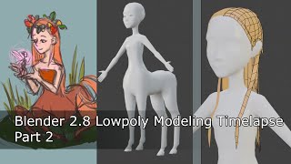 Blender 28  Centaur Lowpoly character modeling Part 2 [upl. by Dinah]