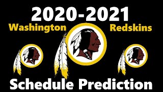 Predicting the Washington Redskins Schedule 20202021 NFL Season [upl. by Llydnek]