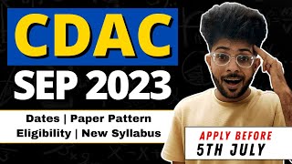 CDAC NEW Batch Announced  Sept 2023 Batch  Courses  Eligibility  CCAT Syllabus Changed ✅ [upl. by Edea81]