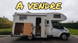 A vendre  Campingcar quotcouteau suissequot 4 couchages permanents dans 6m soute garage et 6000kms [upl. by Ahsilif808]