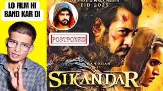 SIKANDAR MOVIE POSTPONED DUE TO SALMAAN KHAN SAFETY  FILM MASALA [upl. by Lorac]