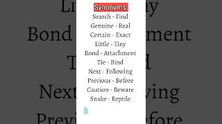 Synonyms  Towards English  Learn English  shorts ytshorts viralshorts [upl. by Jeremias]