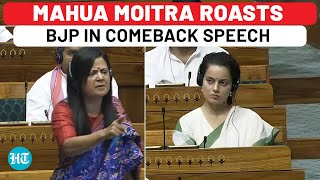 Mahua Moitra Returns To Lok Sabha With Fiery Speech Corners Modi Govt On Manipur Kashmir amp Ayodhya [upl. by Greenquist263]