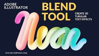 How To Create a 3D BLEND TOOL Text Effect in Illustrator [upl. by Aidul750]