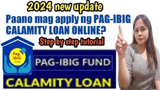 How to apply Pagibig Calamity Loan online Paano mag apply ng Pagibig Calamity Loan online 2024 [upl. by Amieva]